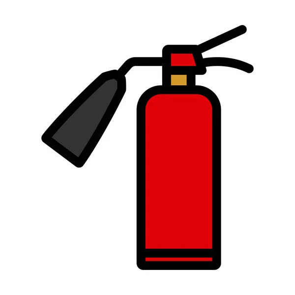 Icono Del Extintor Incendios Esquema Audaz Editable Con Diseño Relleno — Vector de stock