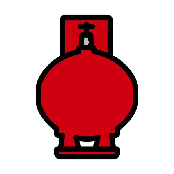Icono Del Cilindro Gas Esquema Audaz Editable Con Diseño Relleno — Archivo Imágenes Vectoriales