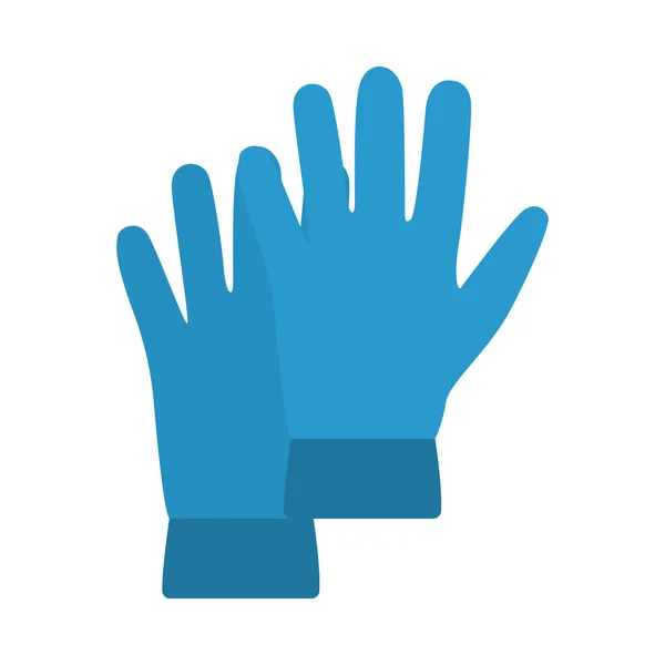 Prevention Coronavirus Disease 2019 Covid Rubber Protective Gloves Icon Flat — Stock Vector