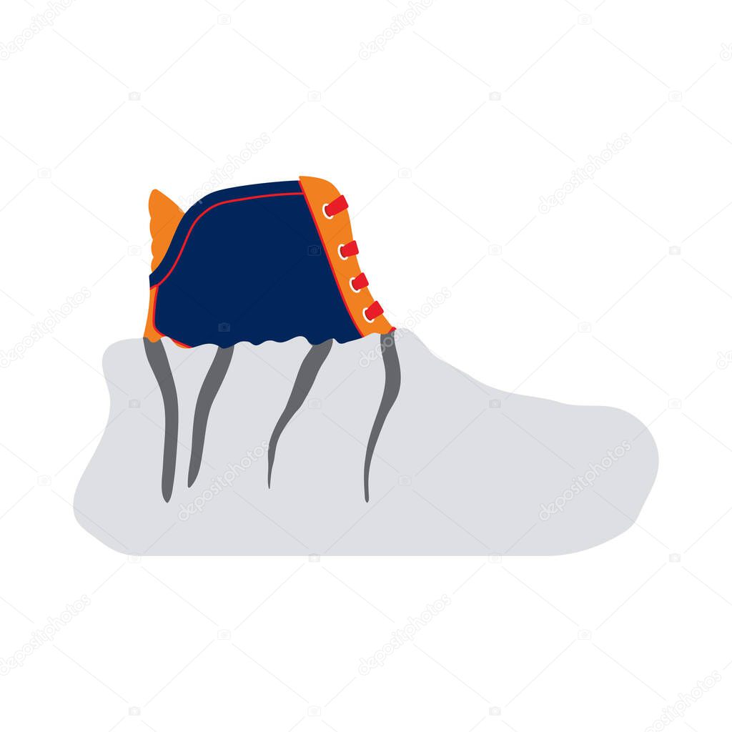 Prevention of Coronavirus Disease 2019 (COVID-19). Shoe Covers Icon. Flat Color Design. Vector Illustration.