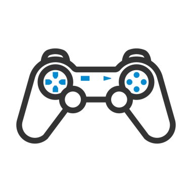 Gamepad Simgesi. Düzenlenebilir genişlikte kalın tasarım. Vektör İllüstrasyonu.