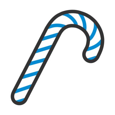 Çubuk Şeker Simgesi. Renk Doldurma Tasarımı ile Düzenlenebilir Kalın Tasarım. Vektör İllüstrasyonu.