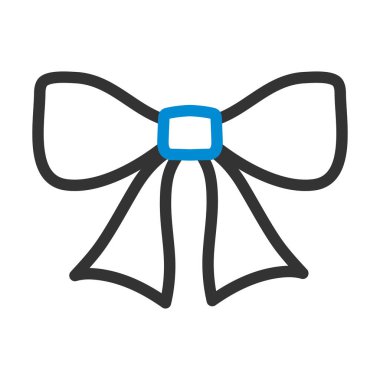 Parti Bow Simgesi. Renk Doldurma Tasarımı ile Düzenlenebilir Kalın Tasarım. Vektör İllüstrasyonu.