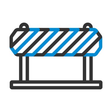 İnşaat Çiti Simgesi. Renk Doldurma Tasarımı ile Düzenlenebilir Kalın Tasarım. Vektör İllüstrasyonu.