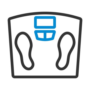 Simge Döşeme Ölçekleri. Düzenlenebilir genişlikte kalın tasarım. Vektör İllüstrasyonu.