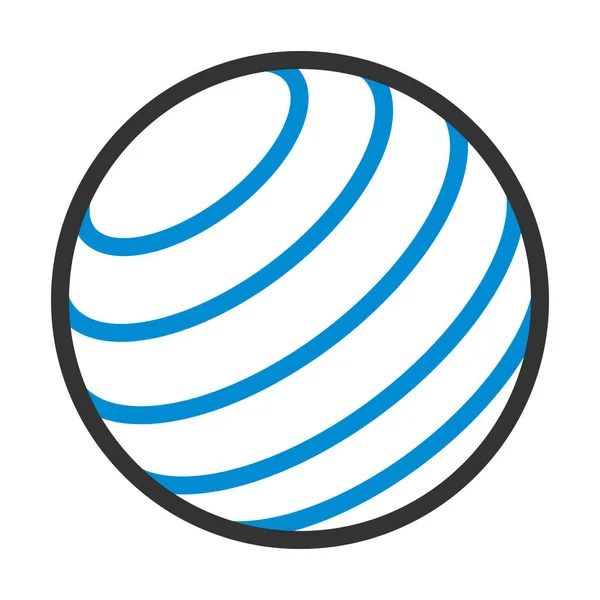 Икона Резиновый Мяч Смелый Дизайн Контура Съедобной Шириной Штрихов Векторная — стоковый вектор