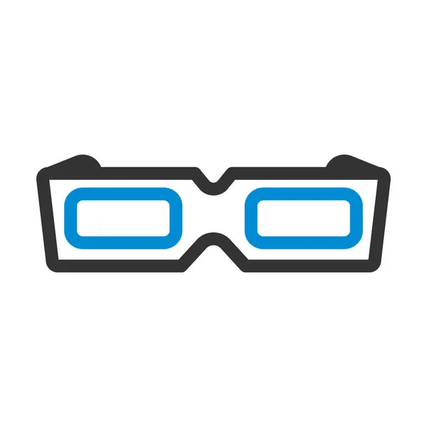 Gözlük Simgesi Düzenlenebilir Genişlikte Kalın Tasarım Vektör Llüstrasyonu — Stok Vektör