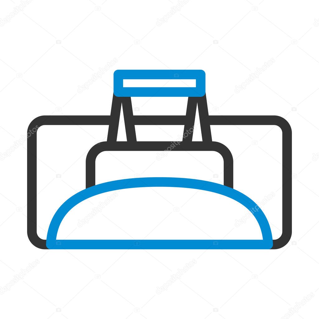 Icon Of Fitness Bag. Bold outline design with editable stroke width. Vector Illustration.