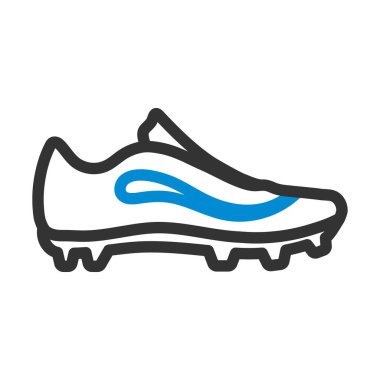 Amerikan Futbol Botu Simgesi. Renk Doldurma Tasarımı ile Düzenlenebilir Kalın Tasarım. Vektör İllüstrasyonu.