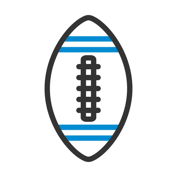 American Football Ball Icon Profilo Grassetto Modificabile Con Design Riempimento — Vettoriale Stock