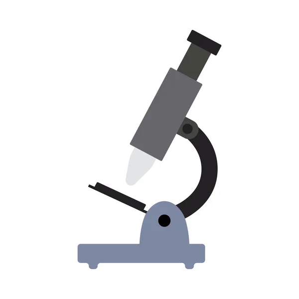 Icon School Microscope Flat Color Design Vector Illustration — Stock Vector
