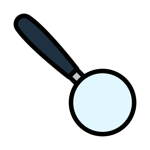 Magnifying Glass Icon Editable Bold Outline Color Fill Design Vector — Stock Vector