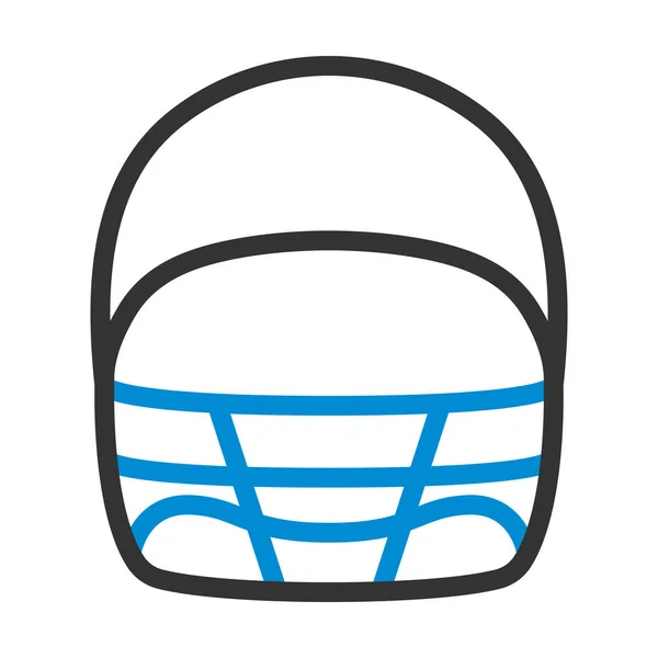 Icono Del Casco Fútbol Americano Esquema Audaz Editable Con Diseño — Vector de stock