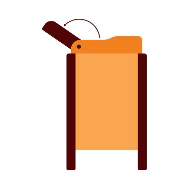 Bebek Kambur Masa Simgesi. Düz Renk Tasarımı. Vektör İllüstrasyonu.