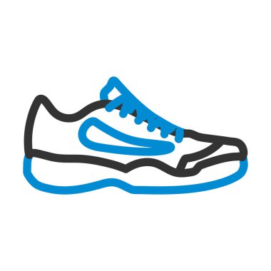 Sneaker Simgesi. Renk Doldurma Tasarımı ile Düzenlenebilir Kalın Tasarım. Vektör İllüstrasyonu.
