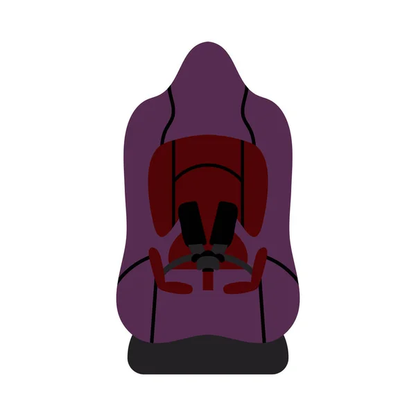 Baby Car Seat Icon Diseño Color Plano Ilustración Vectorial — Vector de stock