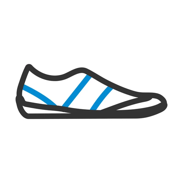 Hombre Casual Shoe Icon Esquema Audaz Editable Con Diseño Relleno — Vector de stock