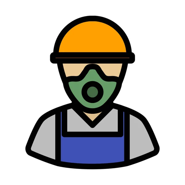 Icono Del Trabajador Reparación Esquema Audaz Editable Con Diseño Relleno — Vector de stock