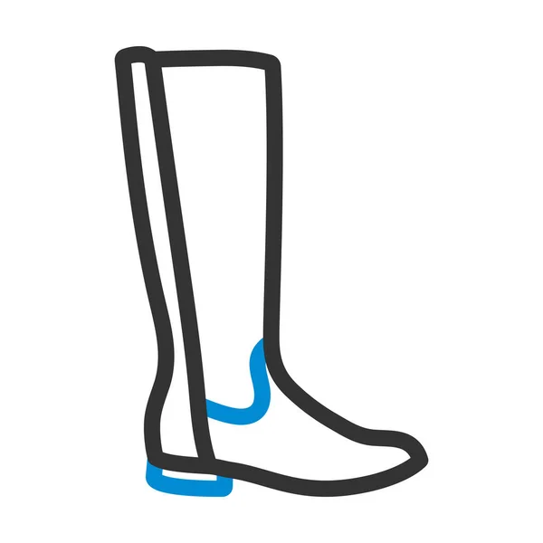 Autumn Woman Boot Icon Editable Bold Outline Color Fill Design — Stock Vector