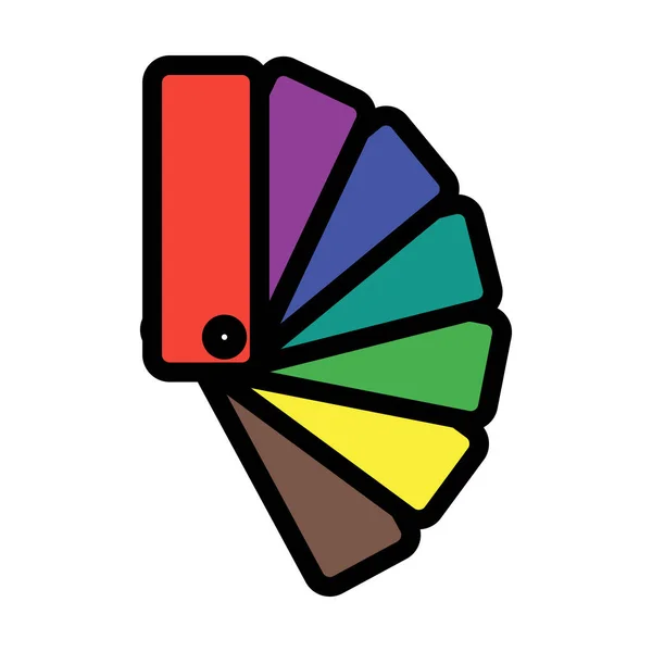 Color Samples Icon Editable Bold Outline Color Fill Design Vector — Stock Vector