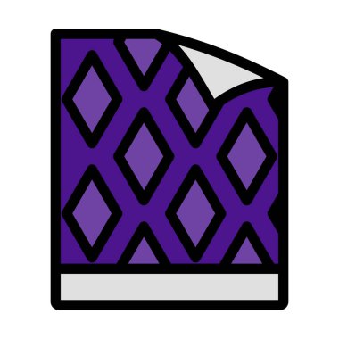 Duvar Kağıdı Simgesi. Renk Doldurma Tasarımı ile Düzenlenebilir Kalın Tasarım. Vektör İllüstrasyonu.