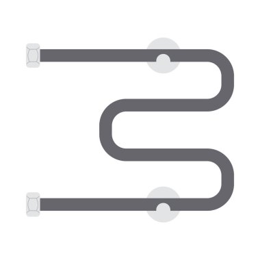 Havlu Kurutma Simgesi. Düz Renk Tasarımı. Vektör İllüstrasyonu.