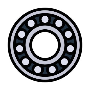 Simge 'ye yöneliyor. Renk Doldurma Tasarımı ile Düzenlenebilir Kalın Tasarım. Vektör İllüstrasyonu.