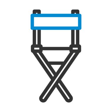 Yönetmen Simgesi. Renk Doldurma Tasarımı ile Düzenlenebilir Kalın Tasarım. Vektör İllüstrasyonu.