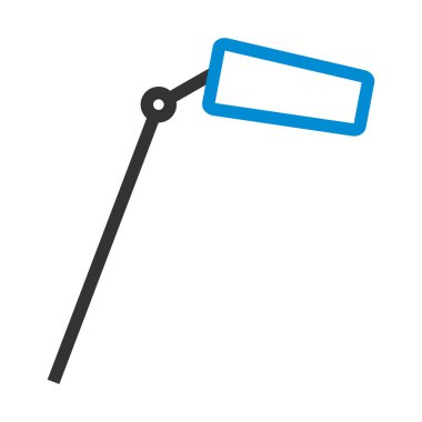 Sinema Mikrofon Simgesi. Renk Doldurma Tasarımı ile Düzenlenebilir Kalın Tasarım. Vektör İllüstrasyonu.