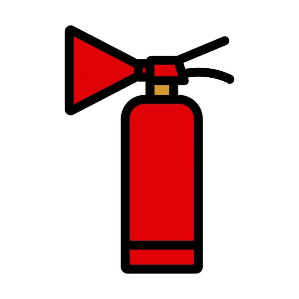 Extinguisher Icon Editable Bold Outline Color Fill Design Vector Illustration — Stock Vector
