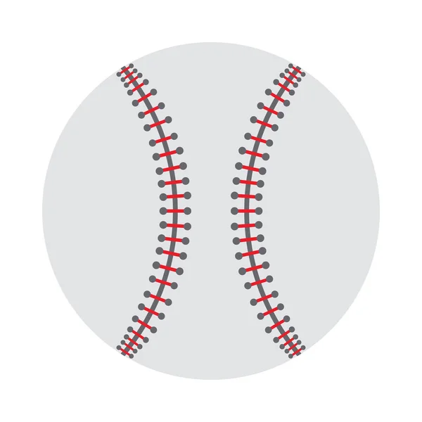 Baseballball Ikone Flache Farbgestaltung Vektorillustration — Stockvektor