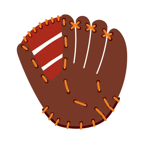 Honkbal Handschoen Ikoon Vlakke Kleur Ontwerp Vector Illustratie — Stockvector