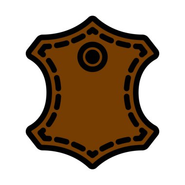 Deri İşareti Simgesi. Renk Doldurma Tasarımı ile Düzenlenebilir Kalın Tasarım. Vektör İllüstrasyonu.