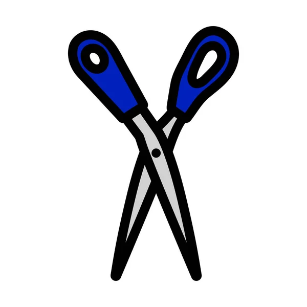 Tailor Scissor Icon Editable Bold Outline Color Fill Design Vector — Stock Vector