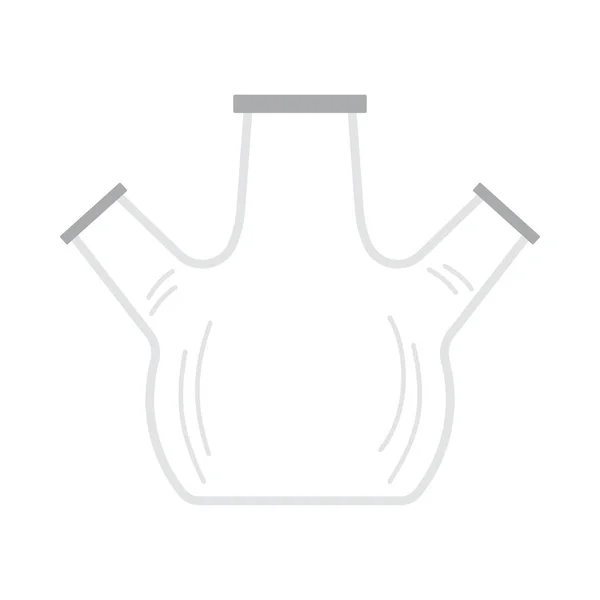 Icon Chemistry Bottom Flask Flat Color Design Vector Illustration — Stock Vector