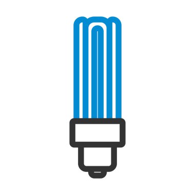 Enerji tasarrufu ampul simgesi. Renk Doldurma Tasarımı ile Düzenlenebilir Kalın Tasarım. Vektör İllüstrasyonu.