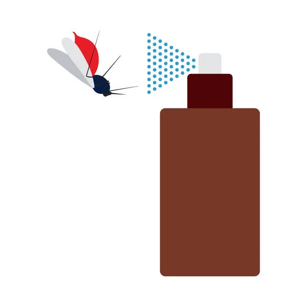 Icon Mosquito Spray Flat Color Design Vector Illustration — Stock Vector