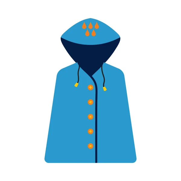 Icon Raincoat Flat Color Design Vector Illustration — Stock Vector