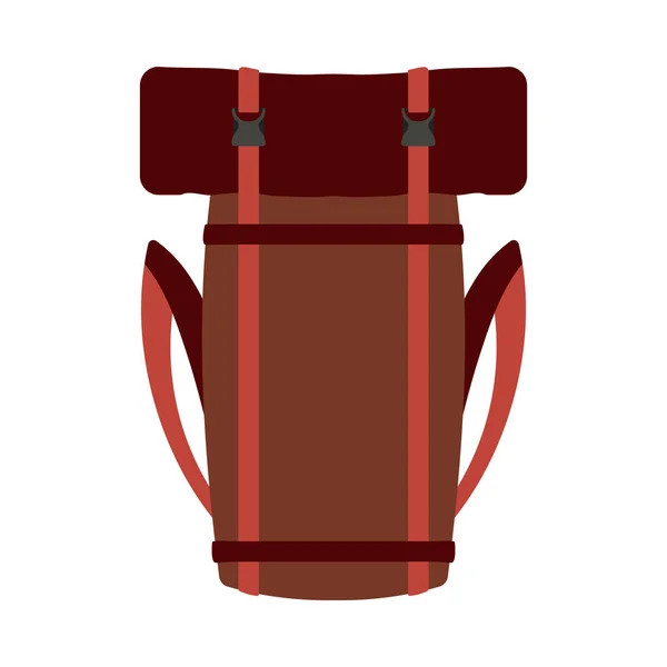 Ikona Camping Backpack Plochý Design Vektorová Ilustrace — Stockový vektor