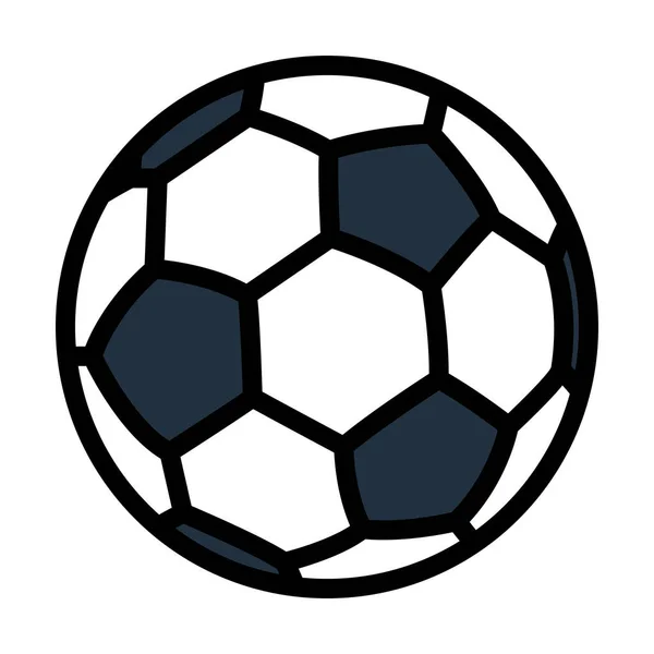 Icon Football Ball Editable Bold Outline Color Fill Design Vector — Vetor de Stock