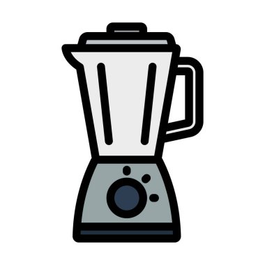 Mutfak Blender Simgesi. Renk Doldurma Tasarımı ile Düzenlenebilir Kalın Tasarım. Vektör İllüstrasyonu.