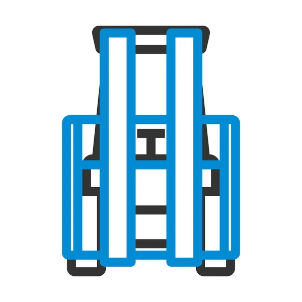 Warehouse Forklift Icon Editable Bold Outline Color Fill Design Vector — Stock Vector