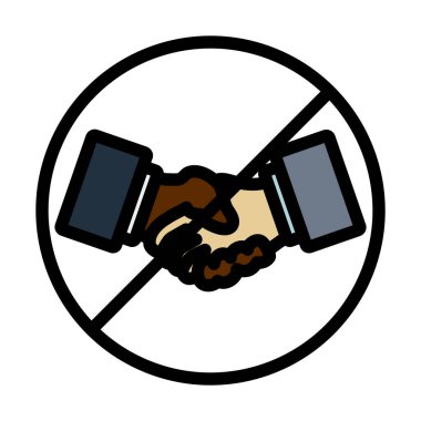 Tokalaşma Simgesi Yok. Renk Doldurma Tasarımı ile Düzenlenebilir Kalın Tasarım. Vektör İllüstrasyonu.