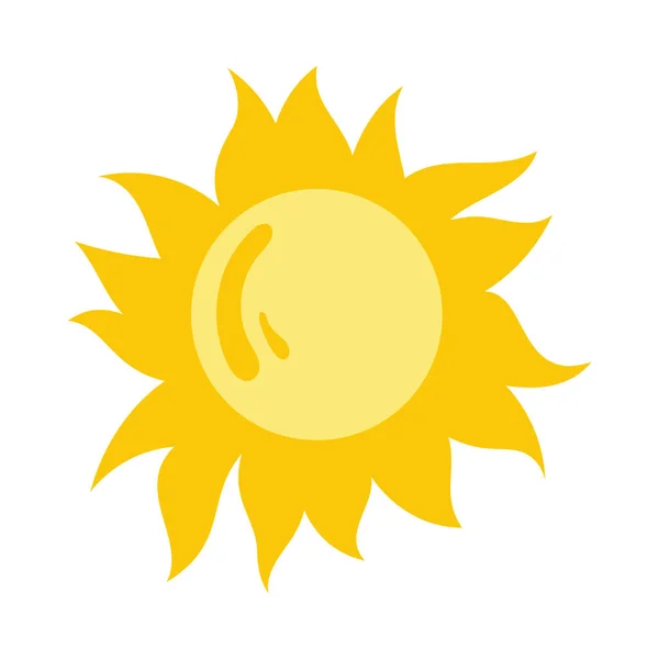 Stock vector Sun Icon. Flat Color Design. Vector Illustration.