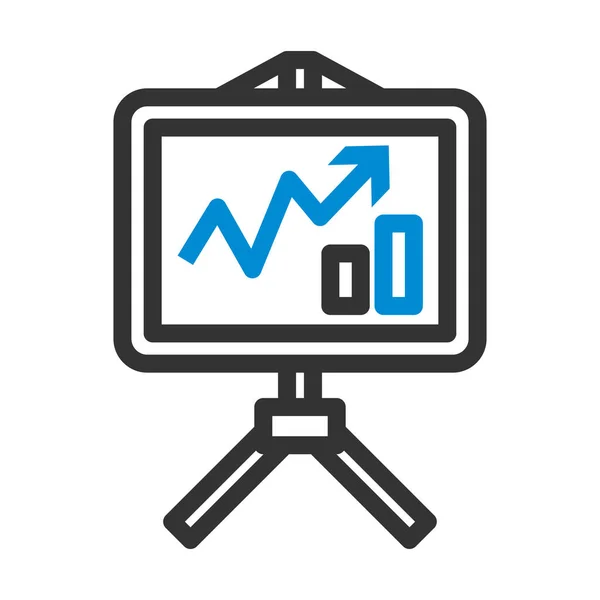 Analytics Stand Icon Esquema Audaz Editable Con Diseño Relleno Color — Vector de stock