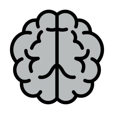 Beyin Fırtınası Simgesi. Renk Doldurma Tasarımı ile Düzenlenebilir Kalın Tasarım. Vektör İllüstrasyonu.