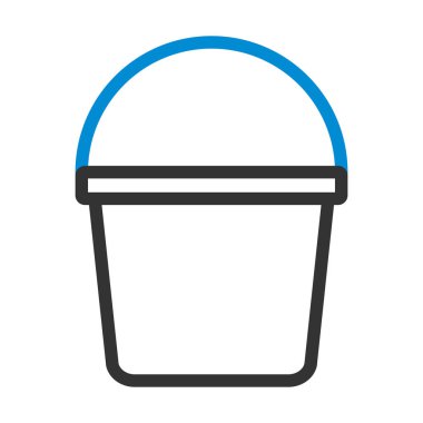 Bucket Simgesi. Renk Doldurma Tasarımı ile Düzenlenebilir Kalın Tasarım. Vektör İllüstrasyonu.