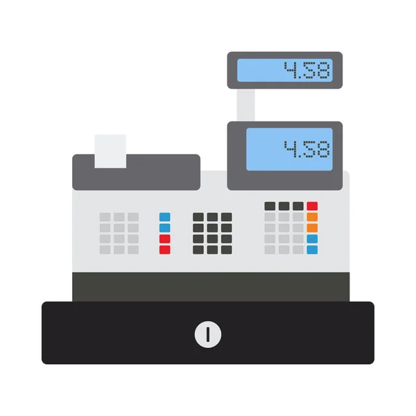 Cashier Icon Flat Color Design Vector Illustration — Stock Vector