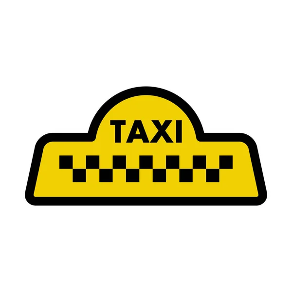 Ikona Dachu Taksówki Edytowalny Pogrubiony Kontur Kolorowym Wzorem Wypełniacza Ilustracja — Wektor stockowy