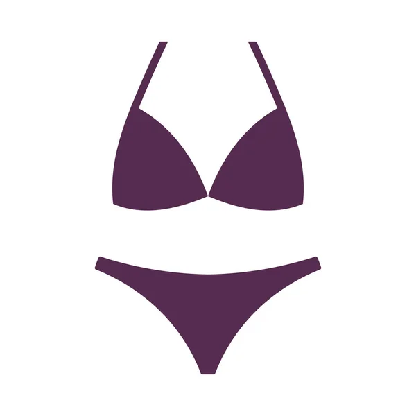 Bikini Icon Esquema Audaz Editable Con Diseño Relleno Color Ilustración — Vector de stock